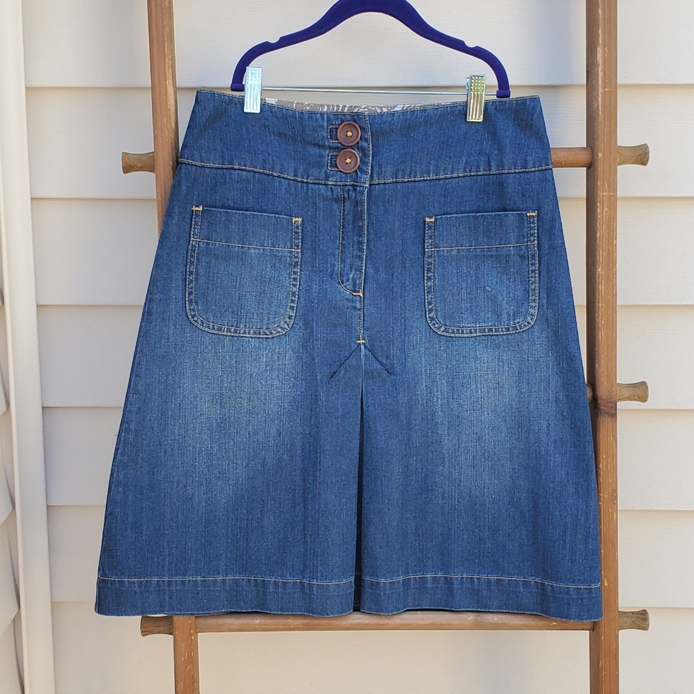 Boden Denim Mini Skirt Size 6